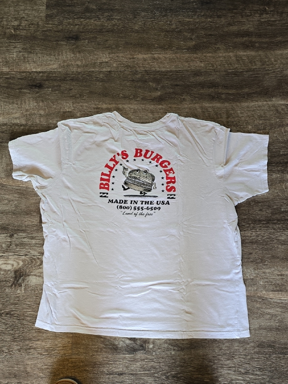 Billabong White Short Sleeve Graphic Tee with Red and Black Print